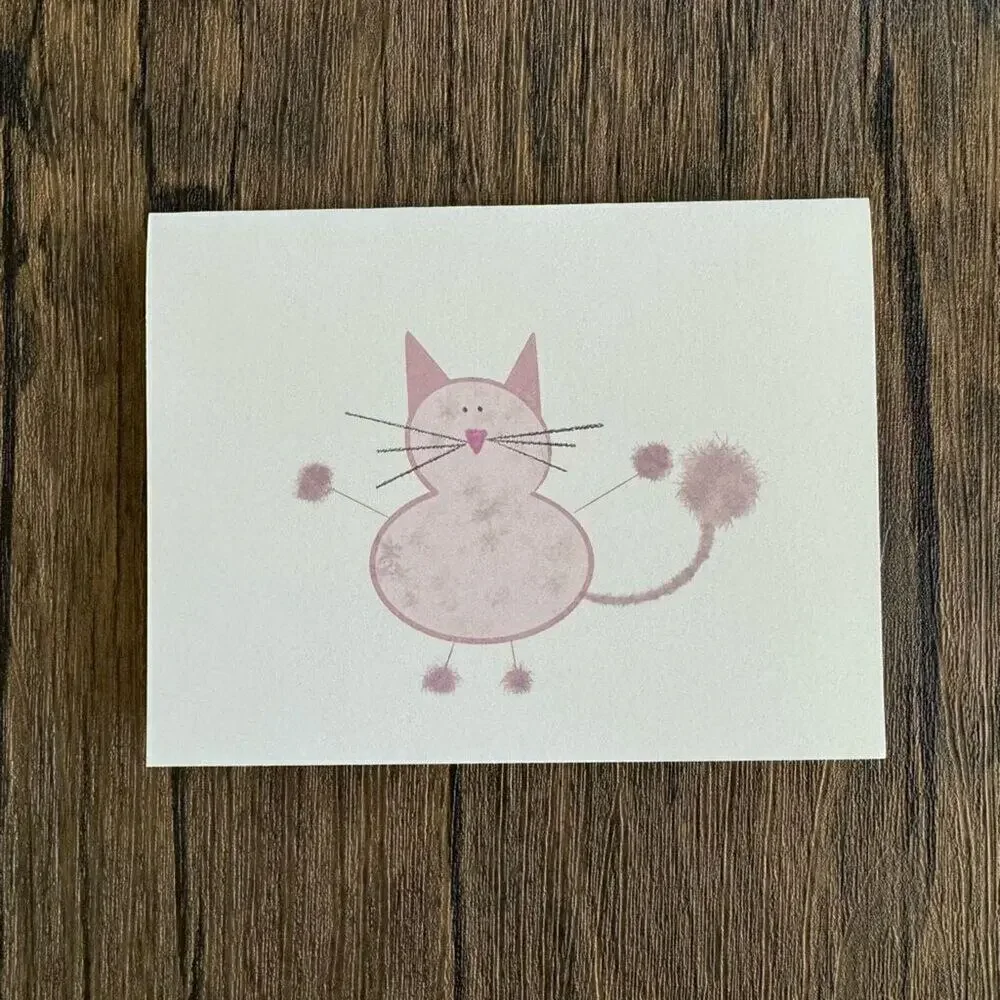 Greeting Cards Blank Cards for Cat Lover Cards Stationery Handcrafted Kitty Cat